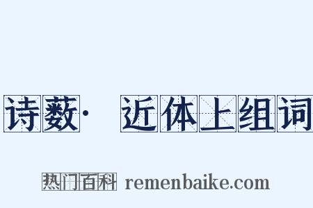 诗薮·近体上组词是什么意思的图片